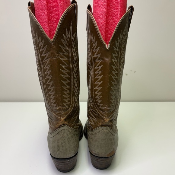 Nocona Mens 7.5 Texas Rockabilly Rodeo Western Boots Vintage Texas Made in USA - Picture 5 of 14